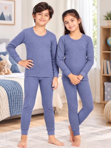 Image of Bodycare Insider Anti-Bacterial Solid Kids Thermal Top & Bottom Unisex Set
