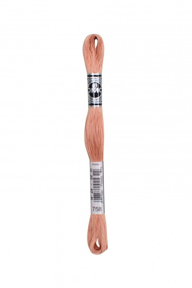 DMC Size 25 Coton A Broder Special Embroidery Thread - 758 Pink - Each — image 1