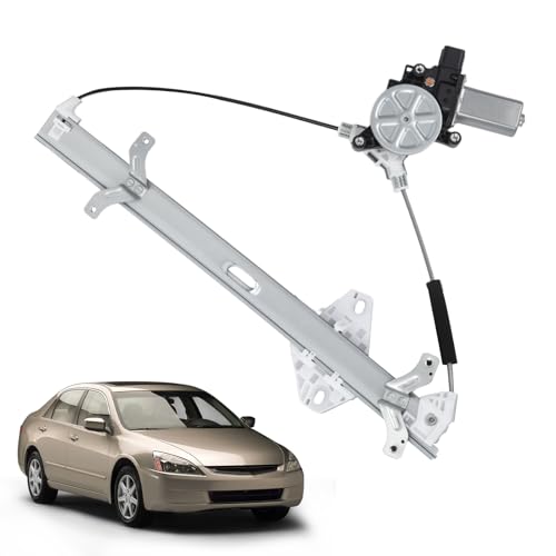 ISINFLASH 741-307 Front Right Passenger Side Power Window Regulator with Motor Assembly Compatible for Honda Accord 2003 2004 2005 2006 2007 Replace 72210SDAA02
