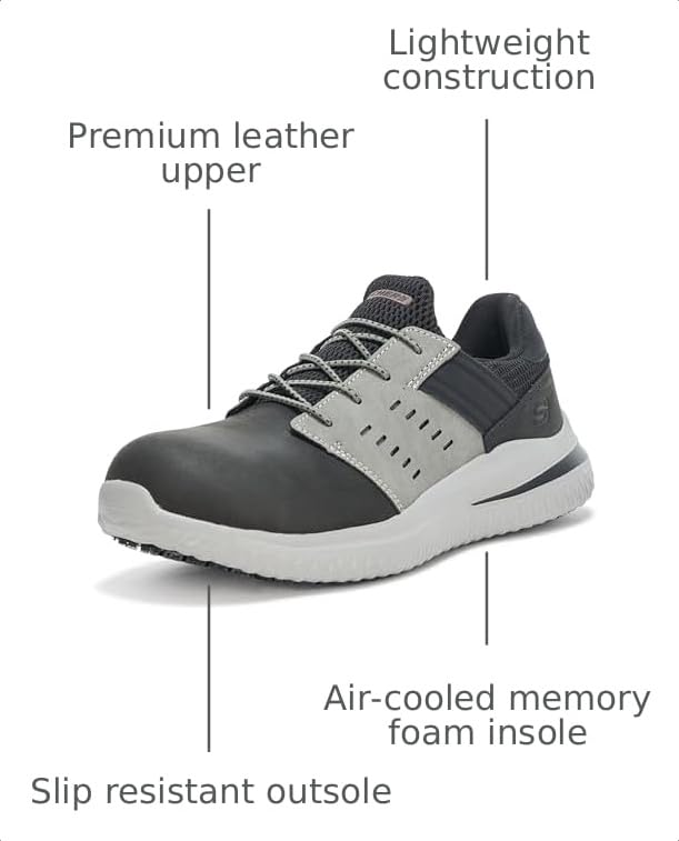 Image of Skechers Mens Delson 3.0 Sr - Tyoll Comp Toe