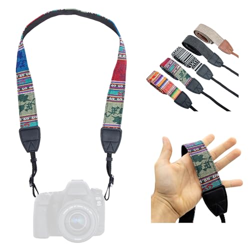 Lens-Aid – Sangle Appareil Photo – Courroie de Cou et d'épaule, Bandoulière Design Moderne, Tissu en Toile, Idéal pour Les appareils Photo Canon, Nikon, Sony, Fujifilm, Olympus, Leica (Foncée)