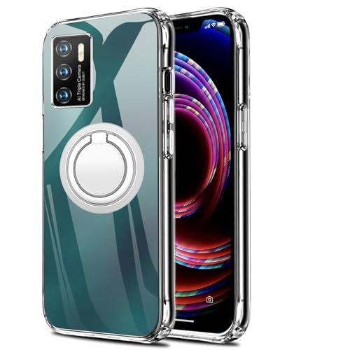 FortiCase Funda para Nokia C21 Plus con Soporte,Cover Protectora Antiimpacto Antideslizante,Suave Carcasa Caso Case para Nokia C21 Plus,Transparente -C