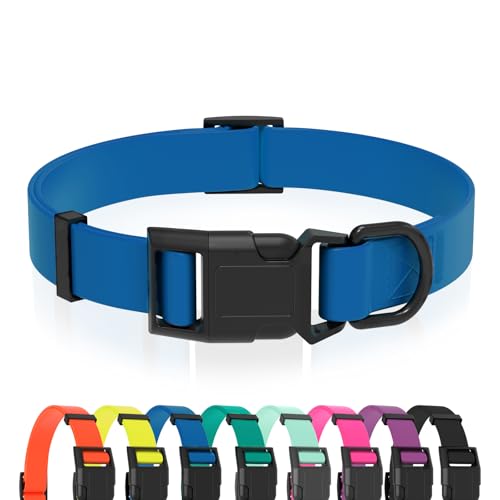 Nimble Wasserdichtes Hundehalsband, leicht zu reinigendes Gummihalsband mit Schnellverschluss, passend für kleine, mittlere oder große Hunde