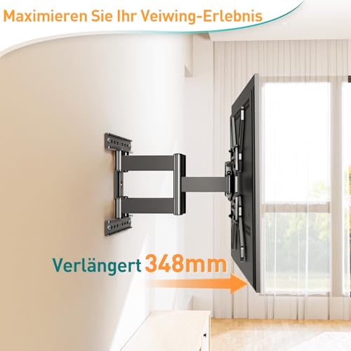 ELIVED Ultra Slim TV Wandhalterung für 26-60 Zoll Fernseher, Low Profile Wandhalterung TV schwenken und neigen, Max VESA 400x400mm, hält bis zu 40kg. Max 16“ Holzständer TV Halterung EV3033 – Bild 4