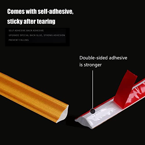 Flexible Viertelstab, Selbstklebende TPE Quadrant Zierleiste, Anti-Schimmel-Sockelleiste, Wasserdichte Zierleiste für Wandkanten, Schrankkanten, Fliesenkanten (Schwarz 3M, 12 * 9mm)
