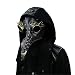 steel master Steampunk Plague Doctors Mask PU Leather Long Nose Mask Cosplay Black Beak Mask Costume Props