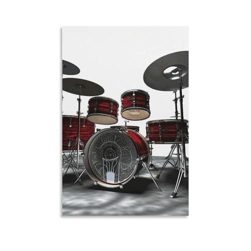 Peinture sur toile tambour cool éveillez votre passion musicale dans la chambre