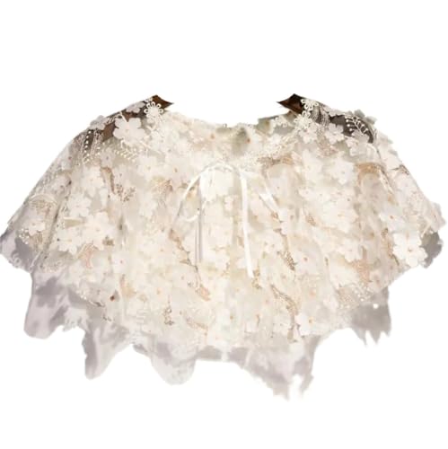 Châle en dentelle fleur pour vos mariages et soirées de printemps été