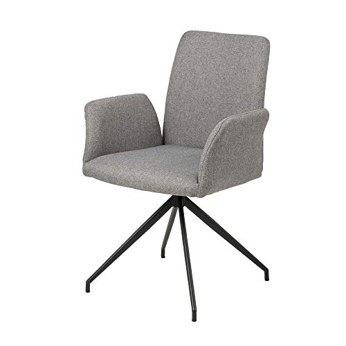 Fauteuil pivotant gris Selsey en métal dimensions 88 x 59 x 59 cm