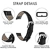 cobee Leather Watch Straps, Soft Black Alligator Embossed Watch Bands Replacement, Leather Replacement Watch Band for Men and Women, Smart Watches Wristbands Sport Watches Bracelet Clasp(22mm Ear Pin) #1