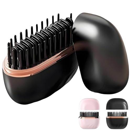 Brosse Chauffante 2 En 1 Mini Rechargeable Usb, Peigne...