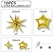 Gold Star Balloons, 22/18/10 Inch Foil Balloons, Four-Pointed Balloon for Women Men Birthday Graduation Celebration Wedding Baby Shower Decorations