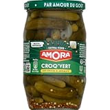Amora Croq'Vert Cornichons Extra-Fins aux Épices & Aromates 210g...