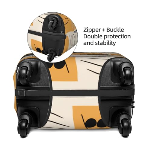 Abstract Coffee Food Art Kitchen Drawing Elastic Travel Luggage Covers Dustproof Scratch-Resistant Suitcase Protector Fit 22-24 Inch2