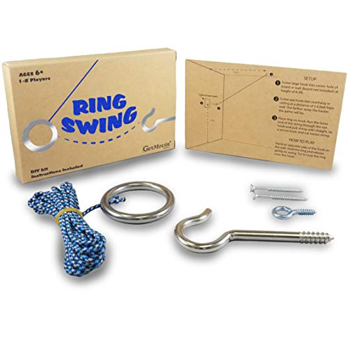 GETMOVIN SPORTS Hook and Ring Swing DIY Kit Stainless Steel Hardware and Nylon