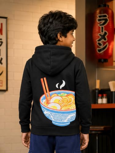 Image of Unisex Kids Solid Full Sleeve Zip Front Open Hooded Sweatshirt