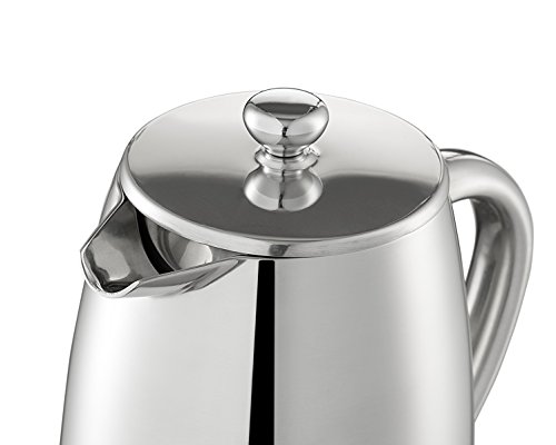 Quiseen Double Wall Stainless Steel French Press Coffee Maker, 1 Liter - 34-Ounce (8 4oz Cups)