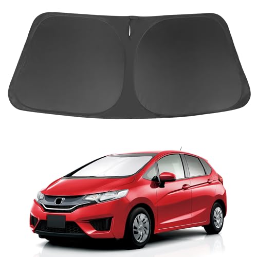 Windshield Sun Shade Compatible with Honda Fit 2015-2020 Accessories Custom Fit Sunshade Foldable...