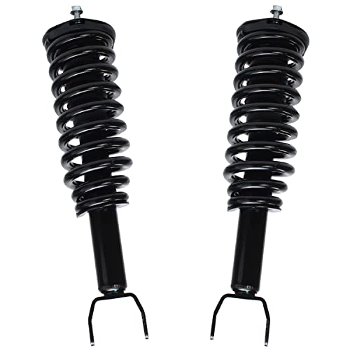 Image of Detroit Axle - 2WD Front 6pc Struts Kit for 05-09 Dodge Dakota Mitsubishi Raider, Struts w /Coil Spring Sway Bars Rear Shock Absorbers 2005 2006 2007 2008 2009 Replacement Suspension