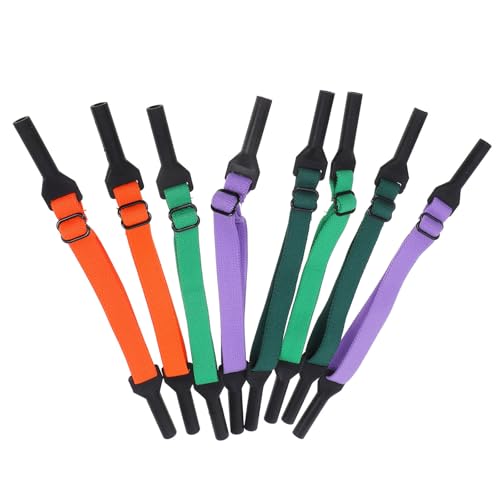 WOONEKY Lot de 8 Cordons Élastiques Colorés en Polyester pour Lunettes D'garçon et Filles, Lanières Légères et Confortables, pour Petites Filles et Tout-petits, Maintien Sécurisé