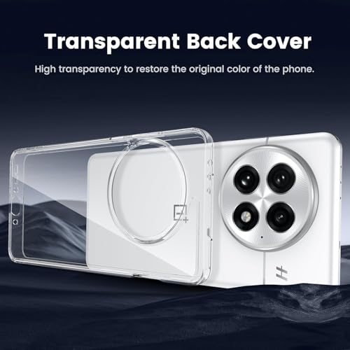 Image of JGD PRODUCTS for OnePlus 13 5G Premium Transparent Hybrid Soft Slim Dust Proof Back Case Cover with Camera Protection