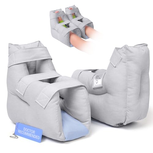 CITBE Adjustable Heel Protector Cushions - Pressure Relief & Bedsore Prevention Boots for Elderly Bedridden, Surgery Recovery Foot Support Pillows, Heel Pressure & Deep Tissue Injury Healing Therapy