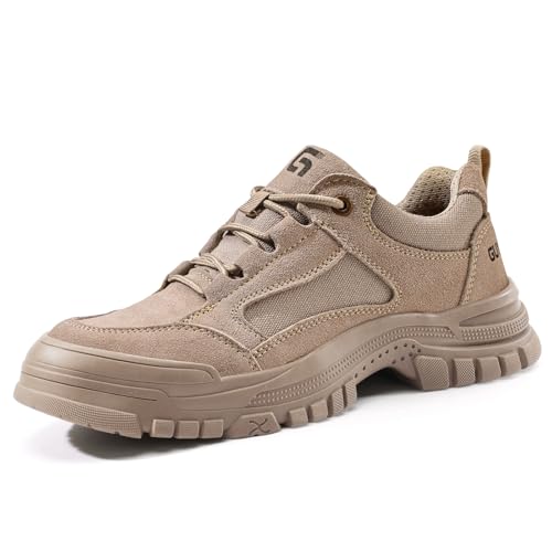 Image of Steel Toe Shoes for Men Puncture Proof Indestructible Industry Construction Work Shoes Lightweight Comfortable Breathable Steel Toe Safety Sneakers