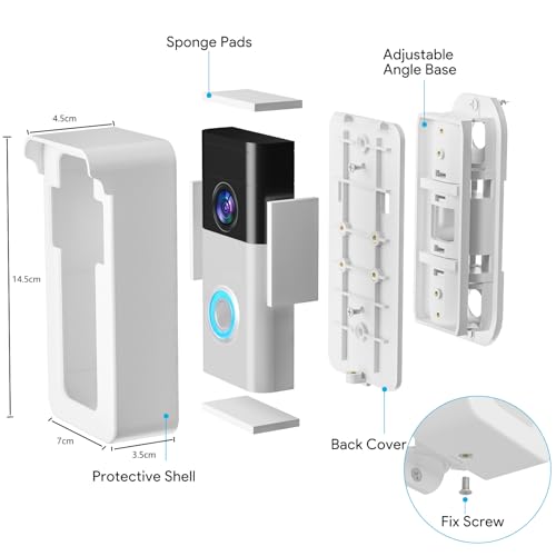 image for Satisure Anti-Theft Doorbell Angle Mount Compatible with Ring/Blink Vi