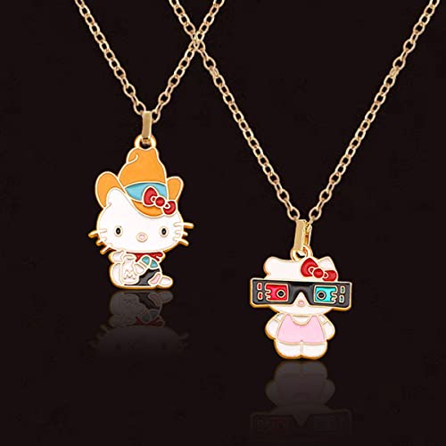 Njbiglb21 Pieces Enamel Cat Charms For Jewelry Making 7 Styles Cute Cat Charms Earring Necklace Bracelet Pendants Crafts #TOP6