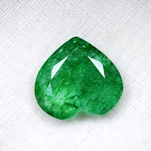 Ramagems Colombian Natural Green Emerald Gemstone For Jewelry Making Heart Cut Certified Emerald Panna Stone Approx 3-5 Cts Genuine Healing Crystal #TOP2