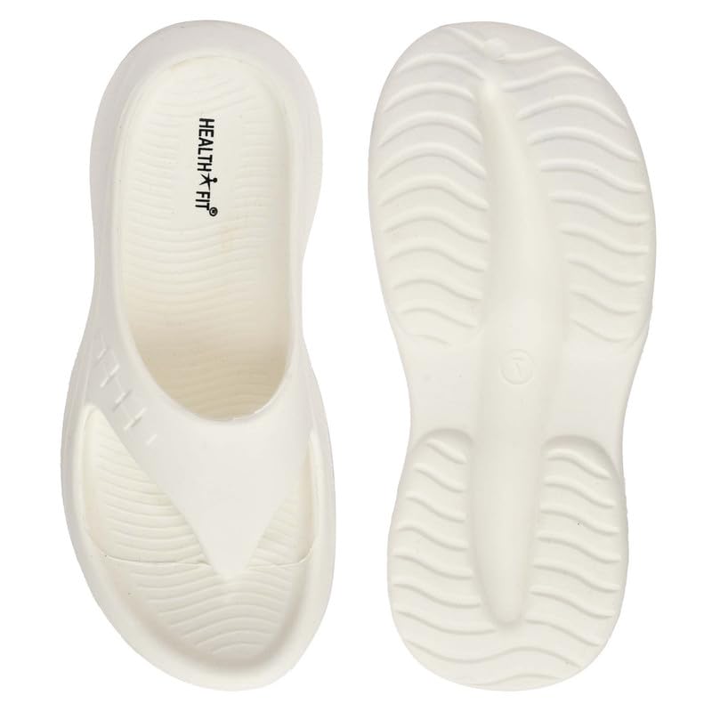 Image of HEALTH FIT Super Soft Ortho Care Bounce Back|Anti-Skid & Comfortable Stylish Light weight |Waterproof Slipper for Daily Use| Flexiable for Men's HF11 Light Grey
