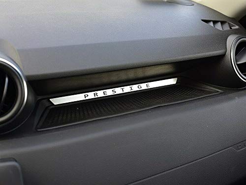 Cubierta De Acero para 2018+ DUSTER 2 II PRESTIGE - 1 Pieza Emblema Placa Inox Metal Cepillado Interior Decoración Personalizados Hechos a Medida Tuning