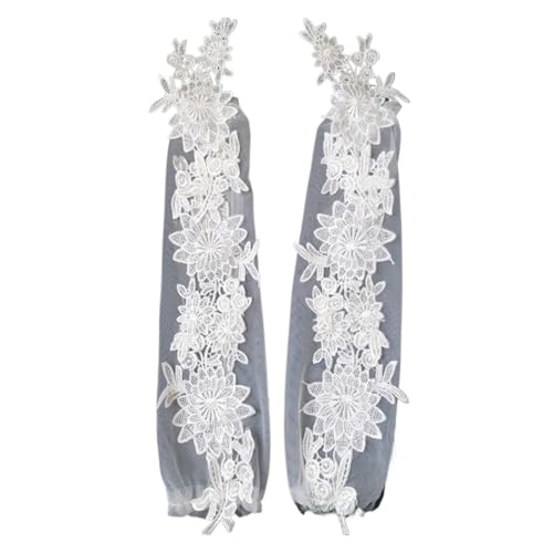 Guantes de boda largos en encaje floral para vestidos de novia y eventos temáticos