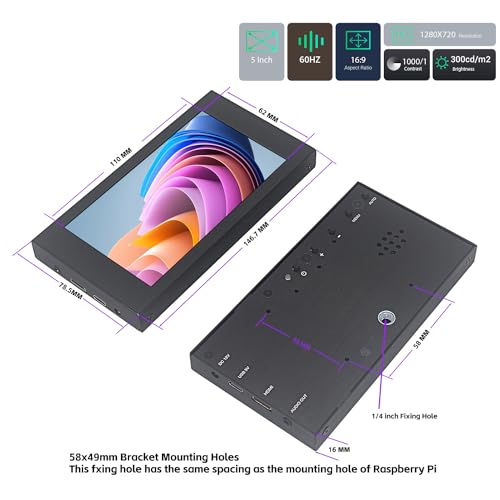 Viewmei 5 Inch Ips Small Hdmi Monitor 1280 * 720 Mini Lcd Screen Portable Display Monitor thumb #2