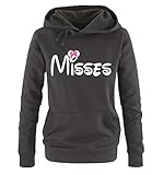 Pärchen-Hoodies mit MISTER & MISSES Print - Comic-Style mit witzigen, kleinen Maus-Ohren am Schriftzug - Kuschelige, softe Qualität aus Baumwolle und Polyester
