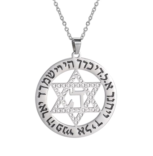 Collier Chai hébreu en acier inoxydable pour femme pendentif juif