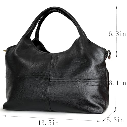 KOGTLA Medium Vegan Leather Purses for Women with Detachable Satchel Strap, Ladies Handbags, Tote Hobo Bags with Two-Handle - Image 6