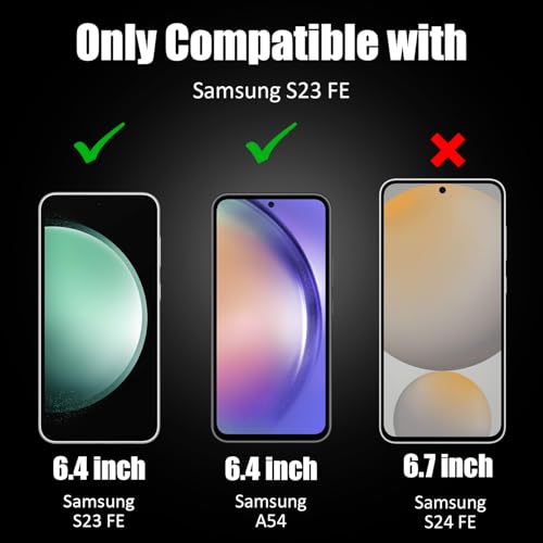 Image of AIBEX Tempered Glass for Samsung S23FE 5G / Samsung A54| 9H Hardness | Anti-Glare & Anti-Fingerprint | Water Resistant | Edge-to-Edge Full Screen Protector | Bubble-Free Installation