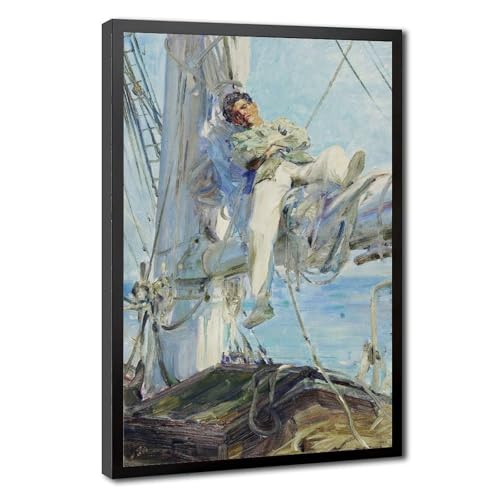 Marin endormi Henry Scott Tuke toile tendue 50 cm cadre suspendu
