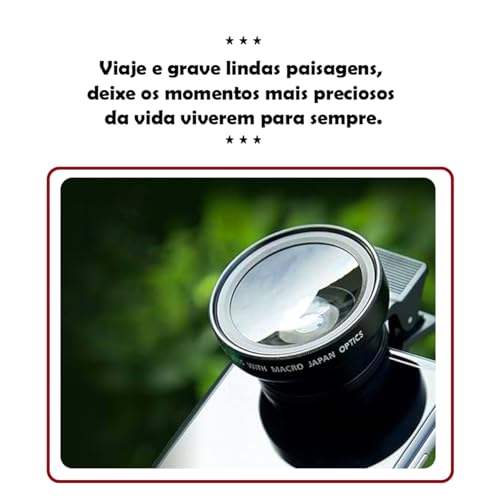 Lente De Câmera Para Celular Compatível Com Qualquer Smartphone Kit De Lente 0.45X Super Grande Angu