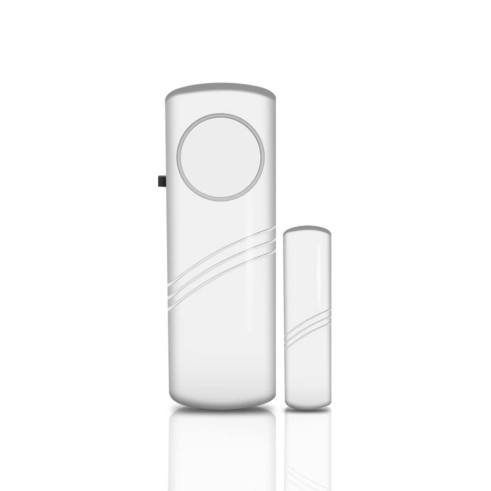 Cezo Wireless Door Window Open Alert Home Security System Siren/Alarm, Standard Size, White (1)