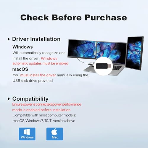 Image of DEPGI 14 inch Laptop Screen Extender Built-in Cooler, 1200P FHD One Cable Connect Portable Triple Monitor, Dual Screen Monitor Fits 13 inch-17.3 inch Laptop with Stand for MacOS /Windows