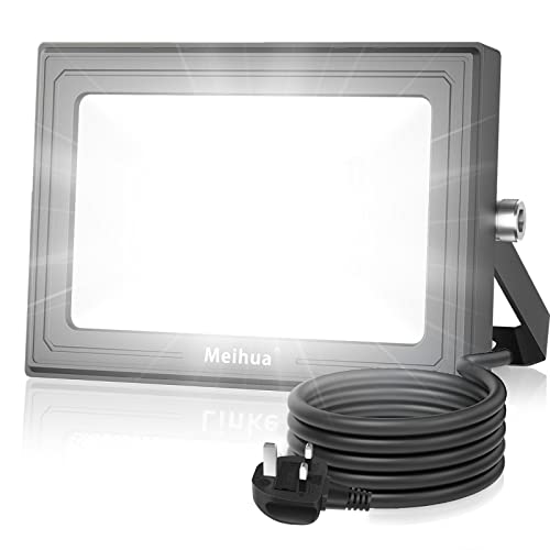 MEIHUA 60W LED Floodlight, Flood Lights Outdoor 6500K Super Bright Daylight White IP66 Waterproof...