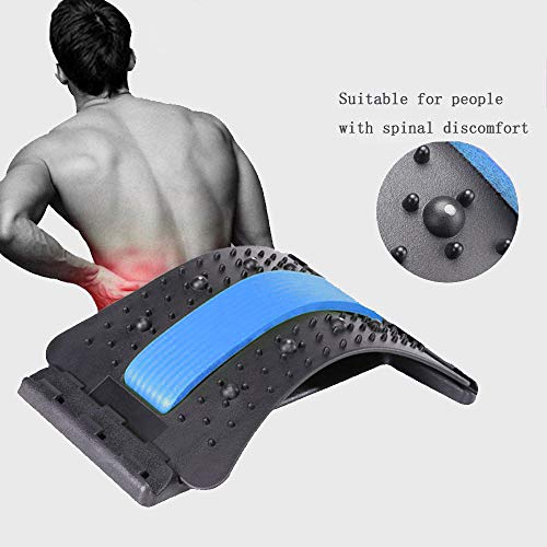Multi-Level Back Stretching Device with Magnetic Acupressure Points,Back Massager Lumbar Support for Pain