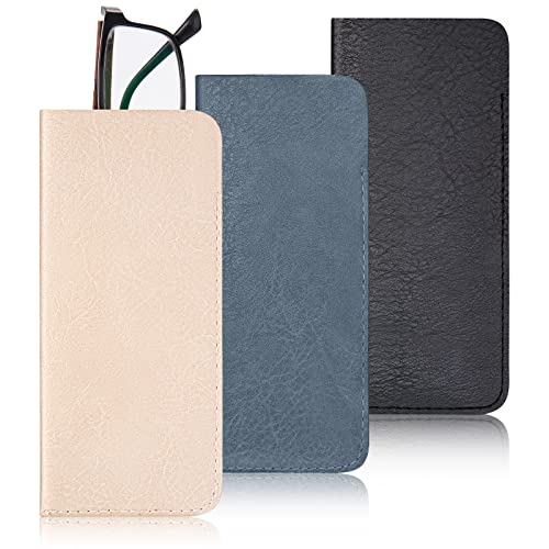 CiShow 4er Set Brillenetuis Aus PU Leder - Weiche Schutzhüllen Für Sonnenbrillen & Lesebrillen