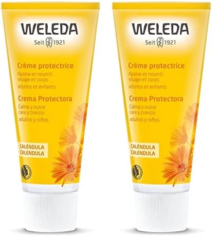 Weleda – Crema Protectora, Facial y Corporal, Con Caléndula, Nutre y Calma la Piel, Para toda la Familia, Apto para Todo Tipo de Pieles – 75 ml (Paquete de 2)
