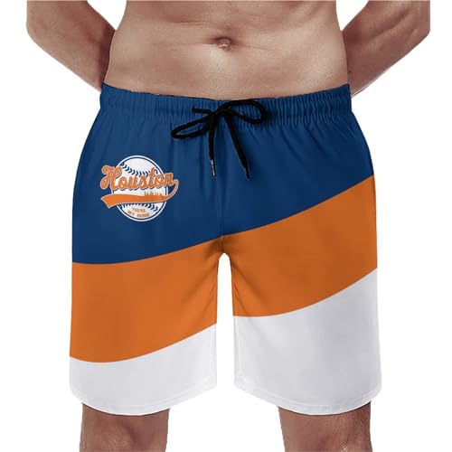 Men's Baseball Beach Shorts Casual Surf Swim Trunks Beachwear Fans Summer Quick Dry Board Shorts Pants Gifts with Pockets2