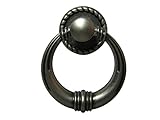 Material: Metall 3 Stück Möbelknopf Möbelgriff Möbelgriffe Möbelknöpfe Griff Knopf Altsilber antik Ring Schmiedeeisen