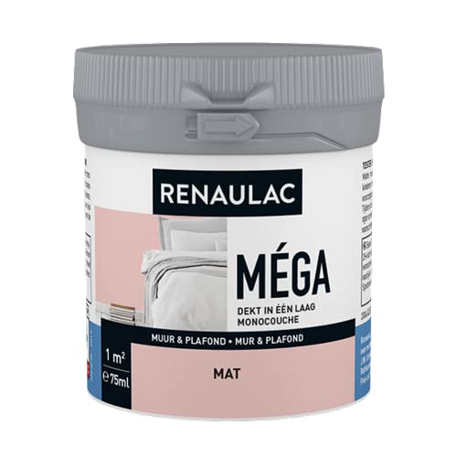 Testeur Peinture Murale Renaulac Mega Vieux Rose Mat 75ml Cover