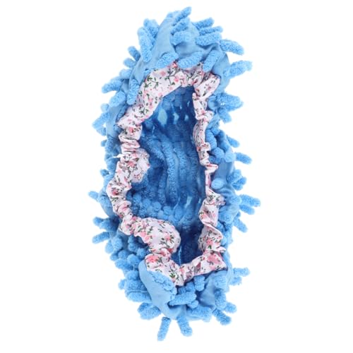 HOMSFOU Microfiber Floor Cleaning Mop Slippers 2 Pack Reusable Mopping Shoes Covers Elastic Fit for Men Women Kids Dust Mop Socks for Home and Car